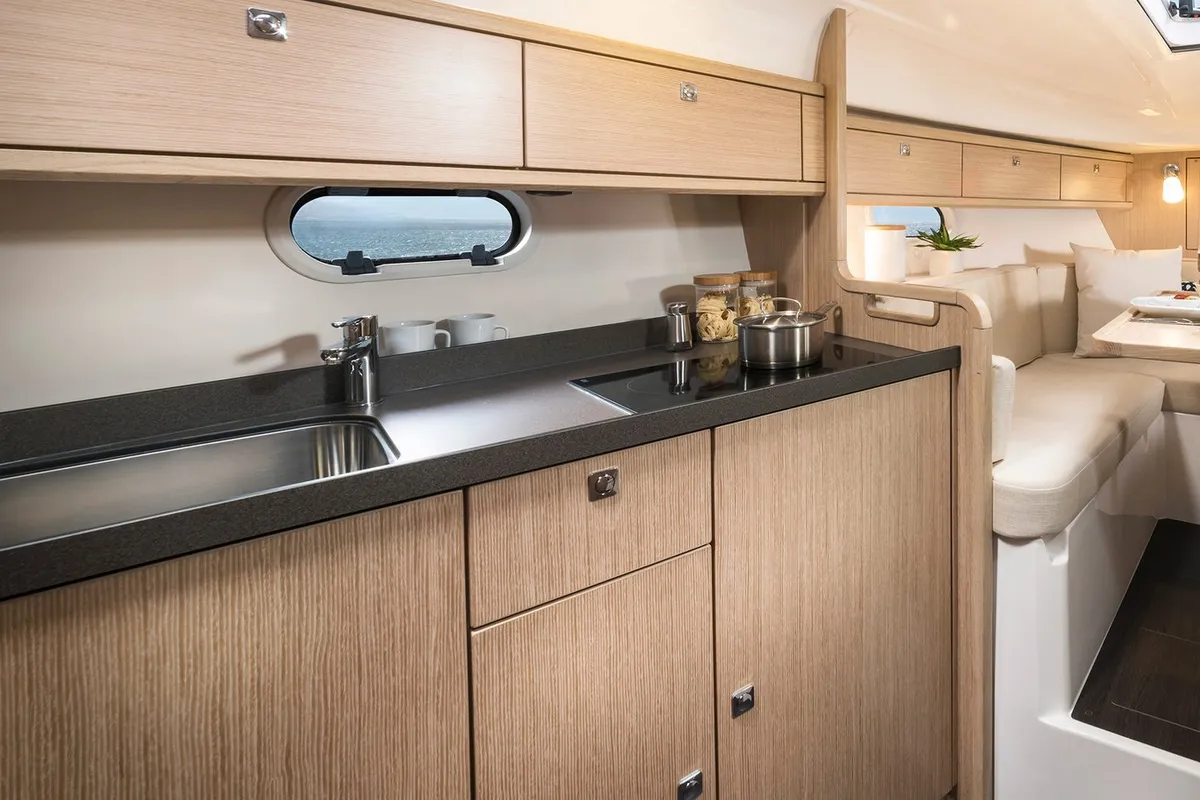 Galley of Palma, a Bavaria S29+ motorboat at Grad Pula, Croatia