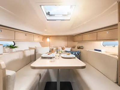Salon of Palma, a Bavaria S29+ motorboat at Grad Pula, Croatia
