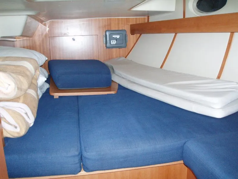 Cabin on Artemis, a Elan 384 Impression sailboat at Kos, Greece