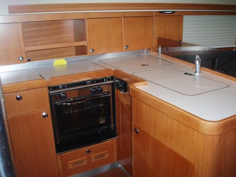 Galley of Artemis, a Elan 384 Impression sailboat at Kos, Greece