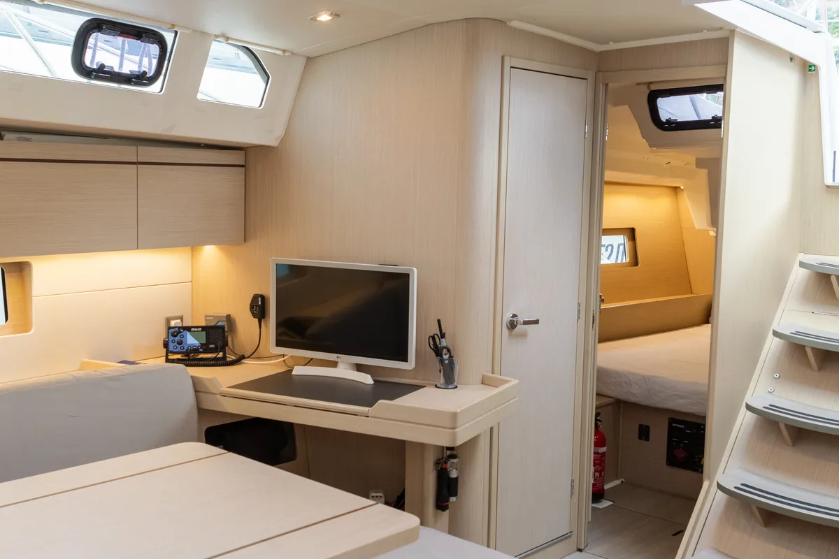 Salon of giugioma, a Beneteau Oceanis 46.1 sailboat at Palermo, Italy