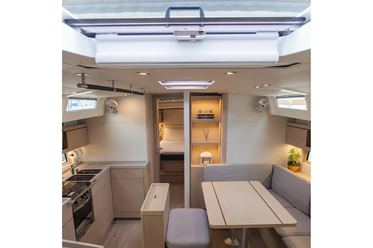 Salon of giugioma, a Beneteau Oceanis 46.1 sailboat at Palermo, Italy