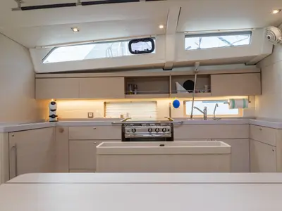 Galley of giugioma, a Beneteau Oceanis 46.1 sailboat at Palermo, Italy