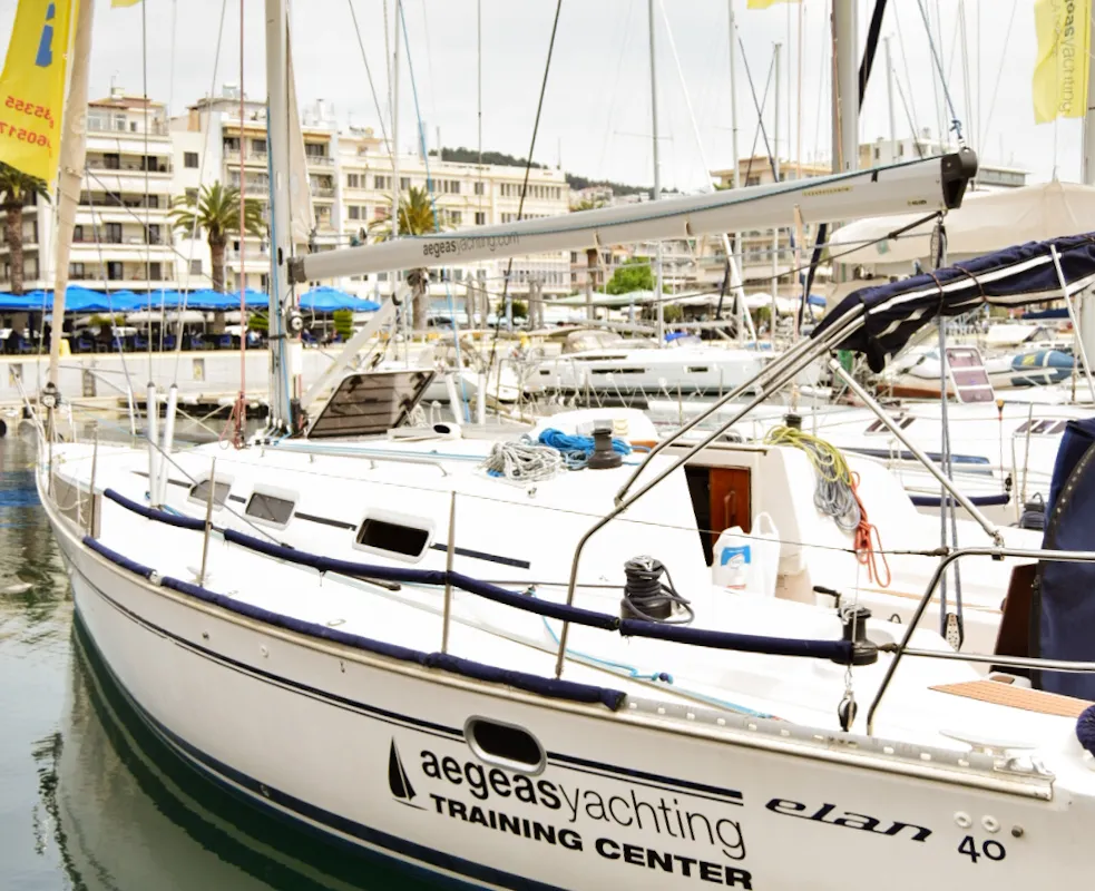 Exterior view of Ipsipili, a Elan 40 sailboat at Kavala, Greece