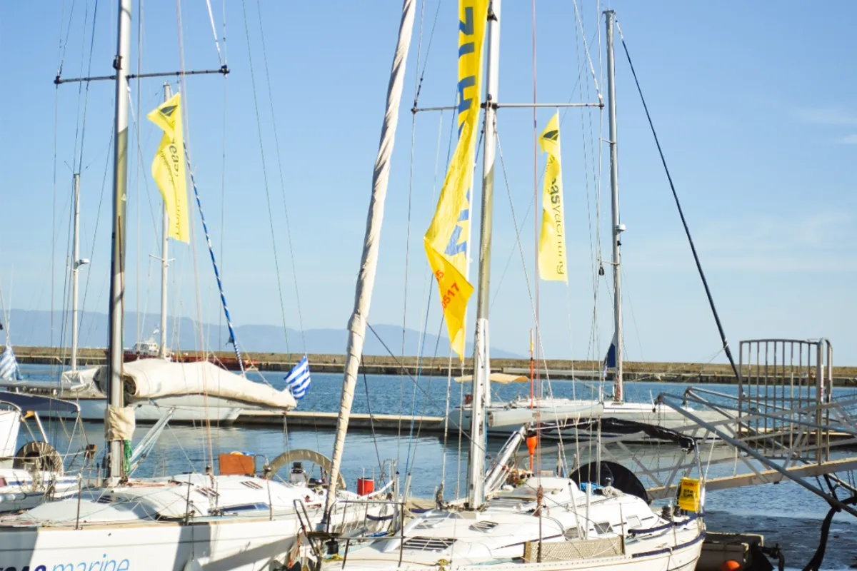 Exterior view of Ipsipili, a Elan 40 sailboat at Kavala, Greece