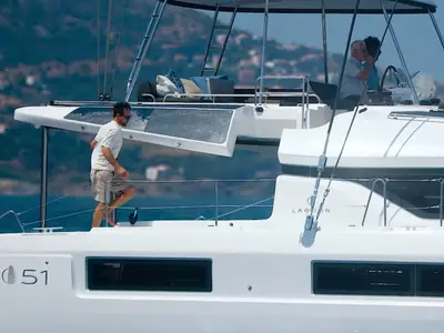 Premium, a Lagoon 51 catamaran at Grad Pula, Croatia