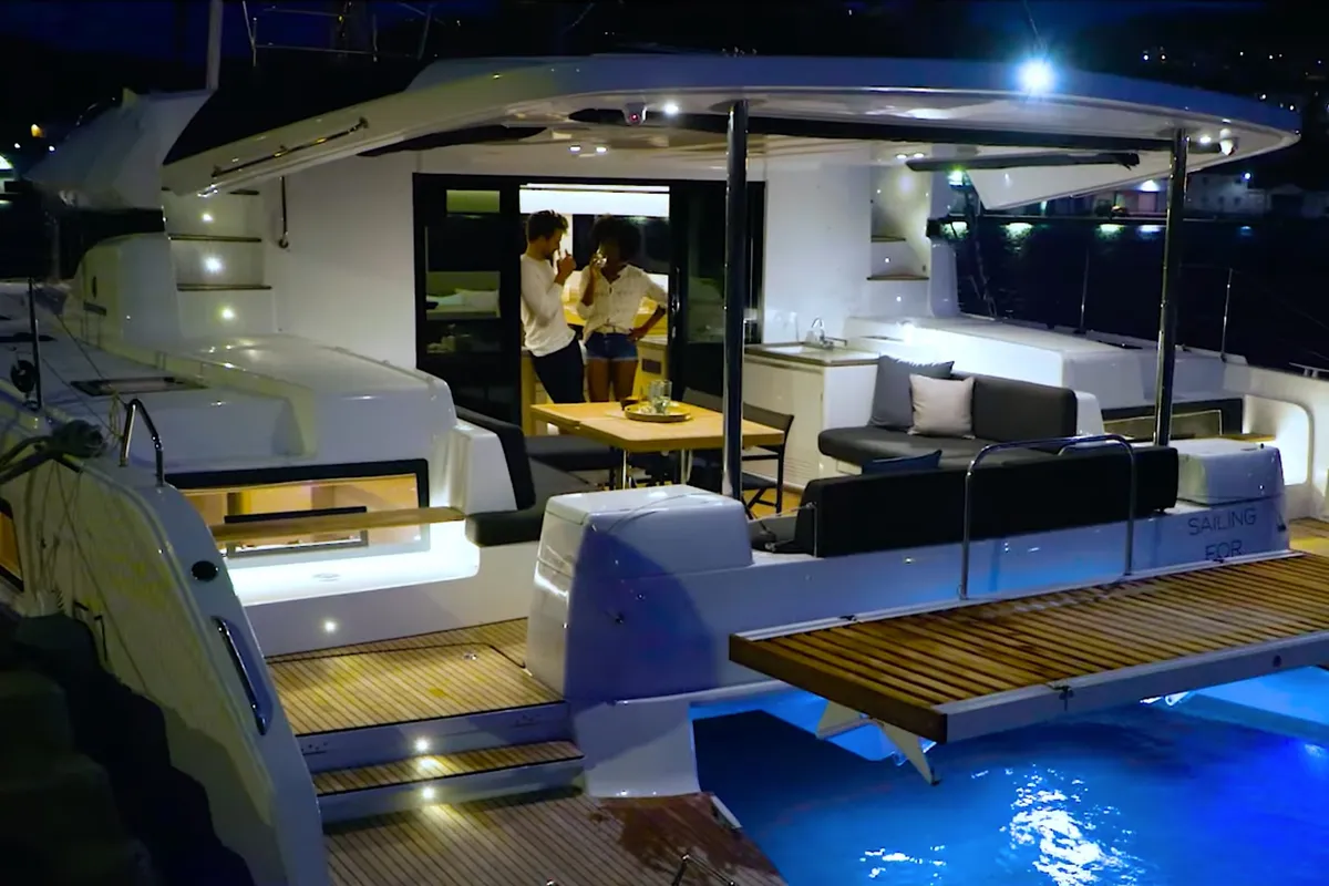 Premium, a Lagoon 51 catamaran at Grad Pula, Croatia