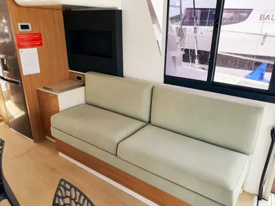 Salon of Vincy, a Bali 4.2 catamaran at Ajaccio, France