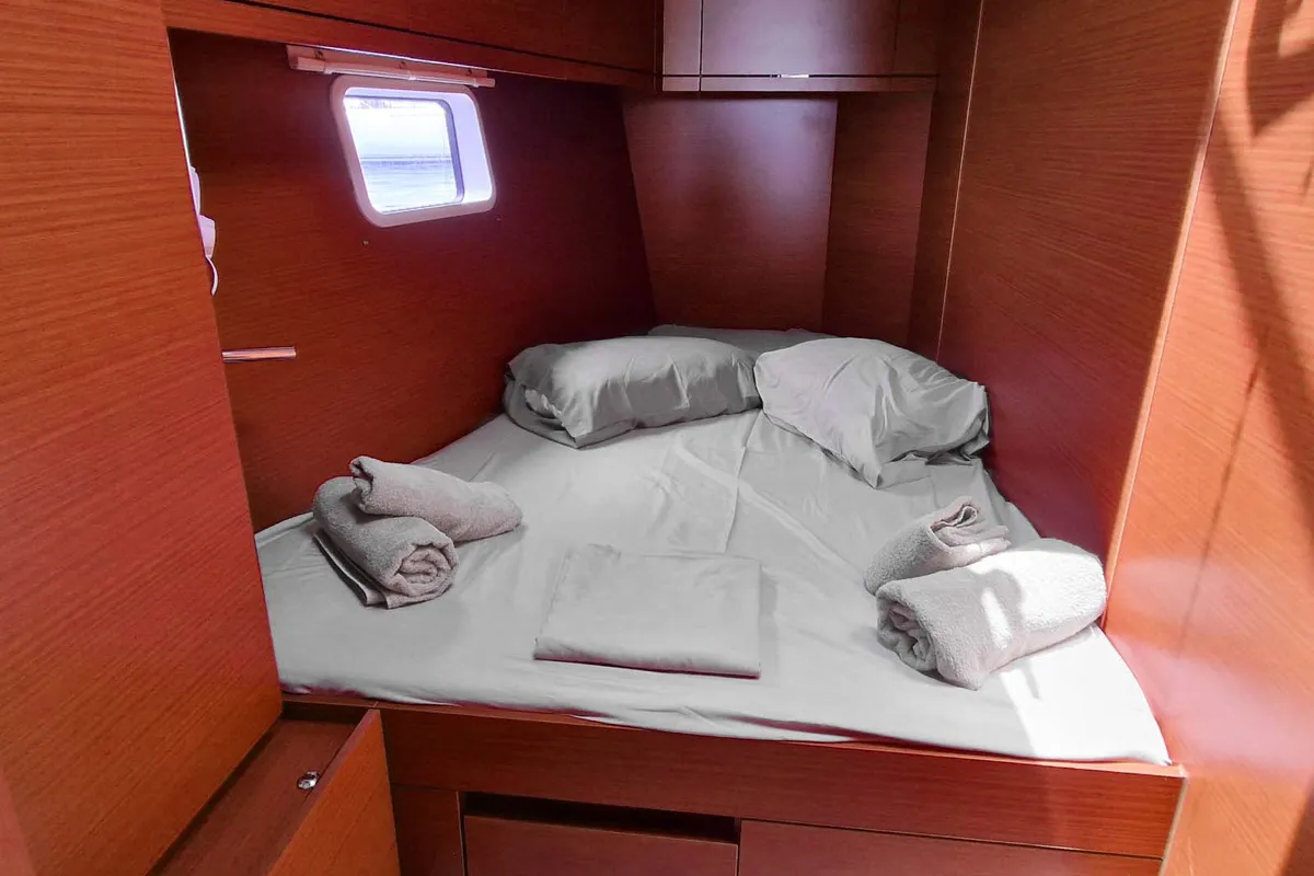 Cabin on Charles, a Hanse 508 sailboat at Thessaloniki, Greece