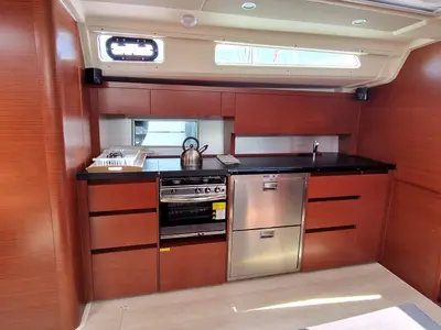 Galley of Charles, a Hanse 508 sailboat at Thessaloniki, Greece