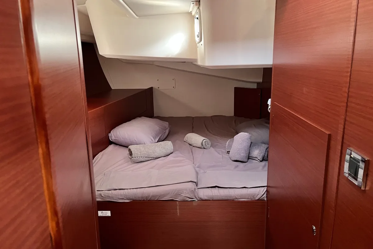 Cabin on Charles, a Hanse 508 sailboat at Thessaloniki, Greece