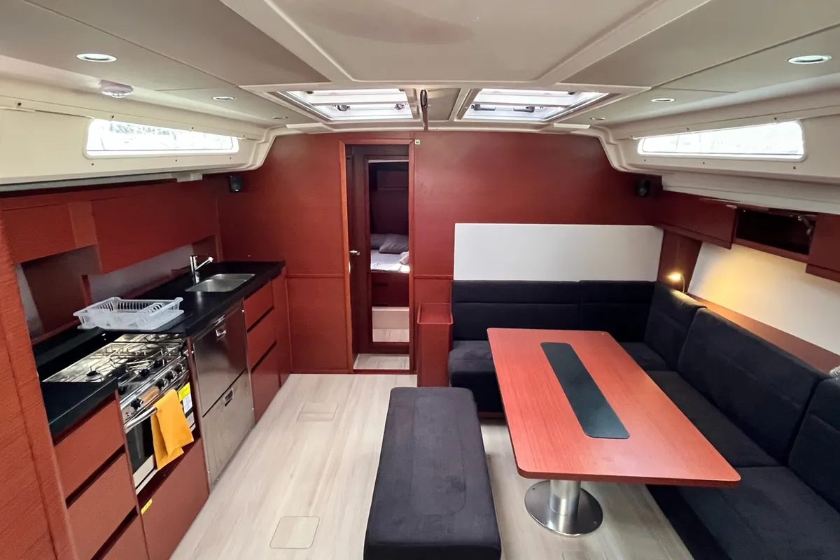 Galley of Charles, a Hanse 508 sailboat at Thessaloniki, Greece