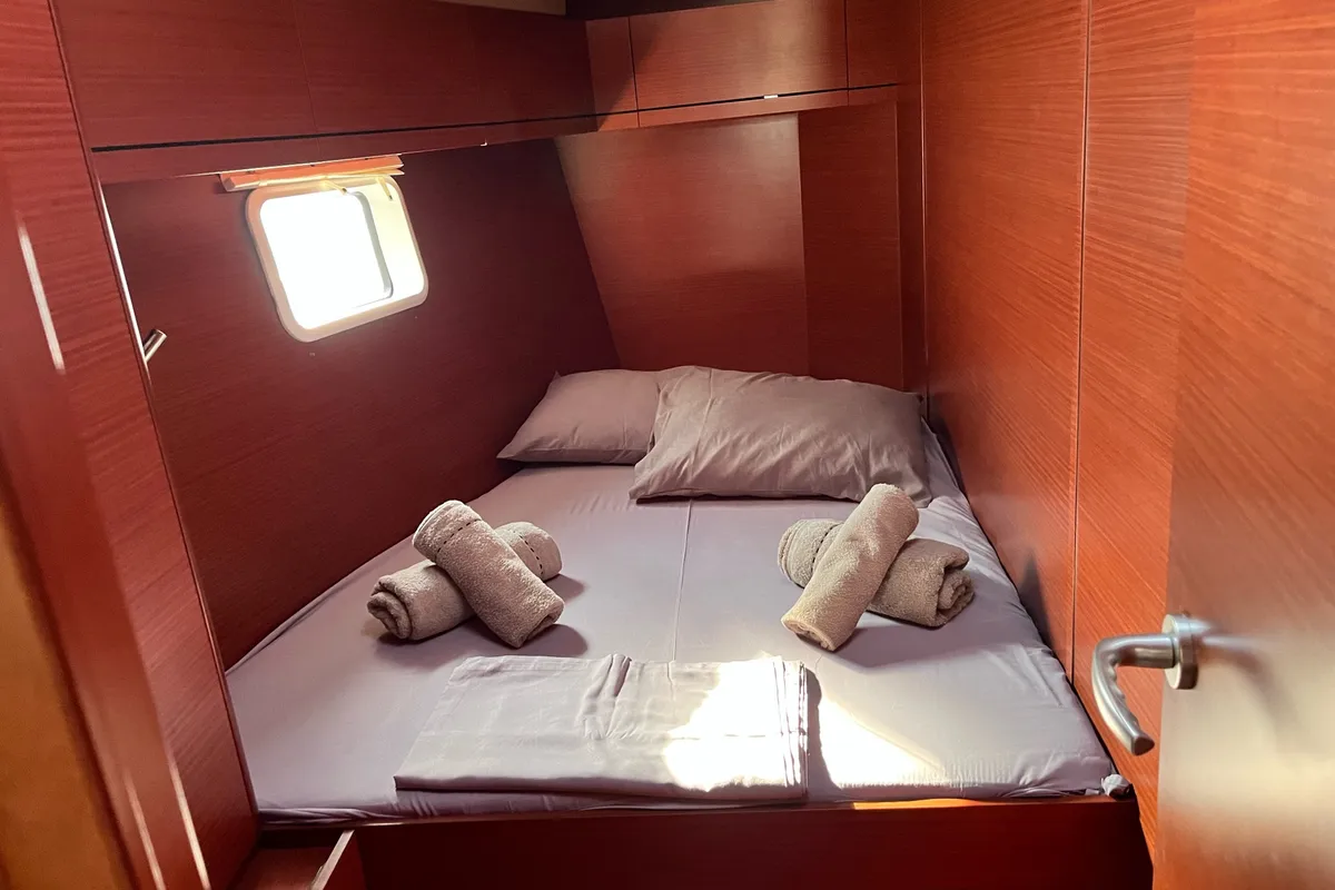 Cabin on Charles, a Hanse 508 sailboat at Thessaloniki, Greece