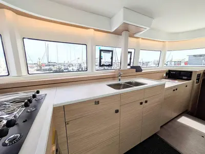 Galley of Ti Casa, a Lagoon 43 catamaran at Bonifacio / Bunifaziu, France