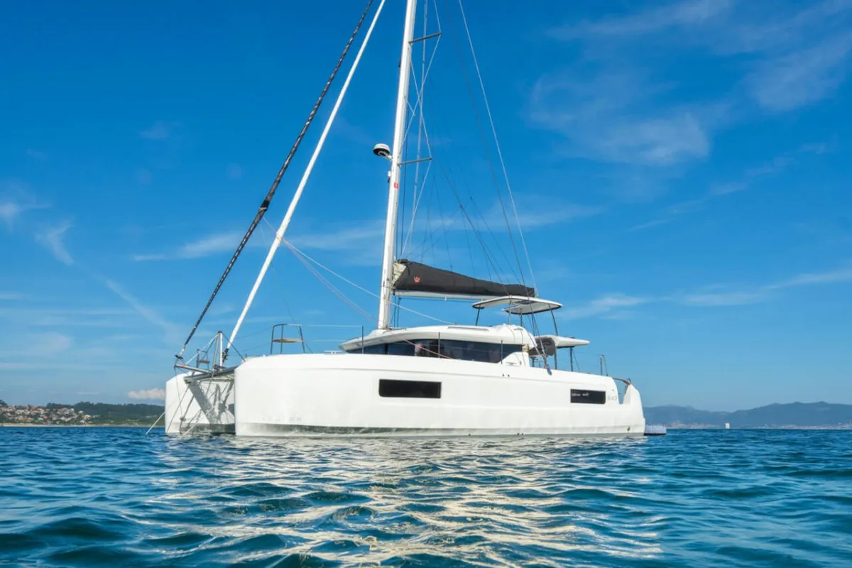Exterior view of Ti Casa, a Lagoon 43 catamaran at Bonifacio / Bunifaziu, France