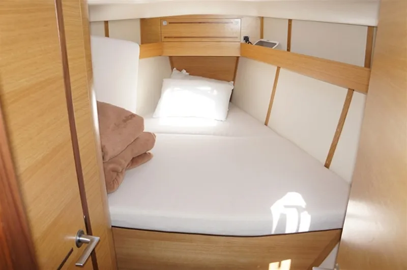 Cabin on Thalia, a Elan 394 Impression sailboat at Kontokali, Greece