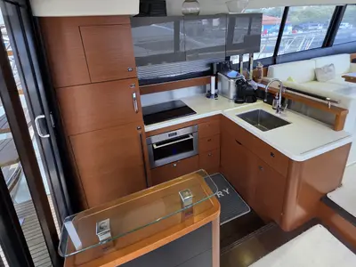 Galley of Very Bery, a Prestige 550 Fly motorboat at Primošten, Croatia
