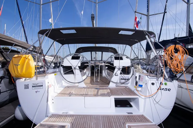 Salon of Anse, a Hanse 505 sailboat at Grad Šibenik, Croatia