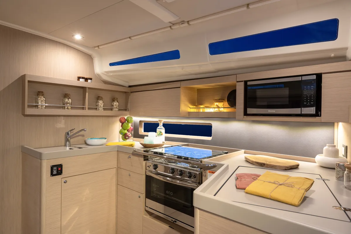 Galley of Sunsail 42 Classic, a Beneteau Oceanis 40.1 sailboat at Općina Marina, Croatia