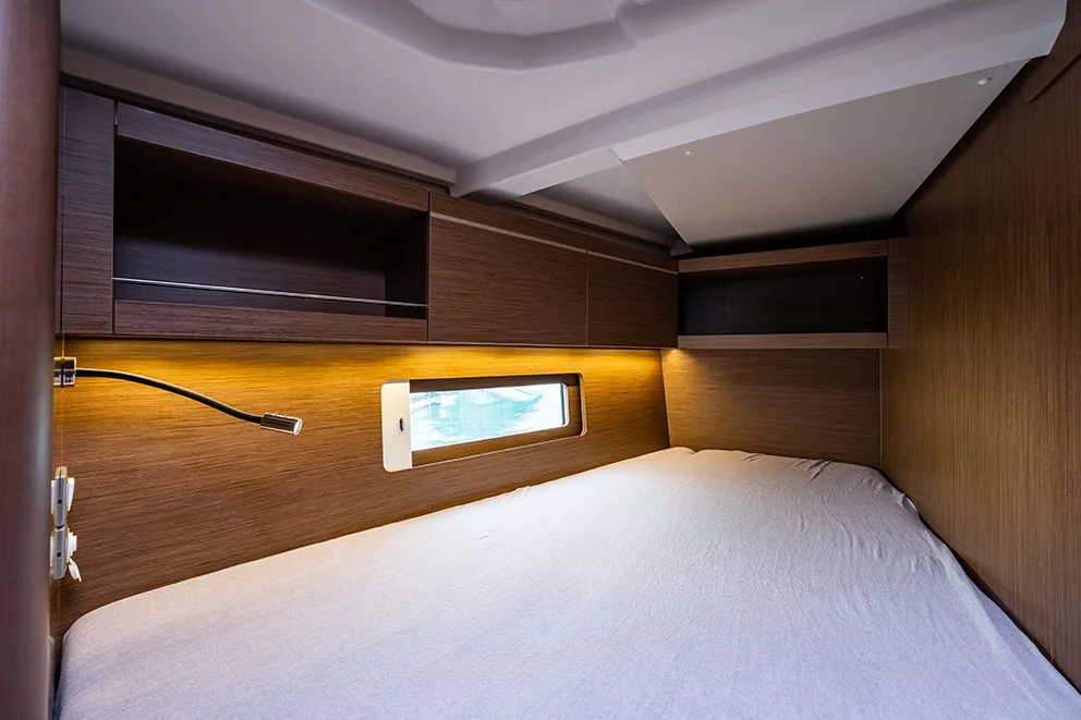 Cabin on Esperanza, a Beneteau Oceanis 46.1 sailboat at Lavrion, Greece