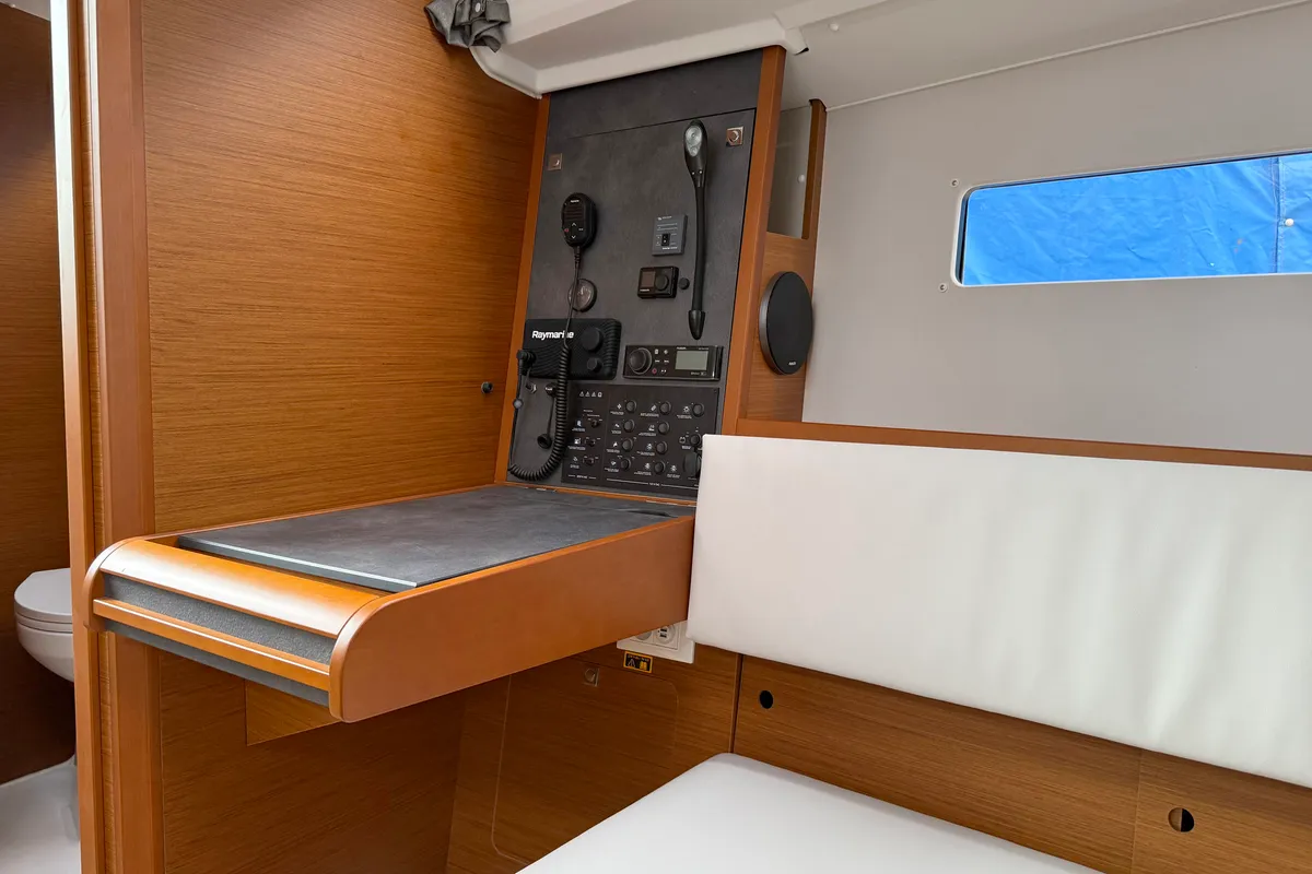 Salon of Serineh, a Jeanneau Sun Odyssey 349 sailboat at Punat, Croatia