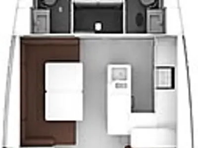 Floor plan of Baby Blue 2, a Bavaria Cruiser 56 sailboat at Split, Croatia