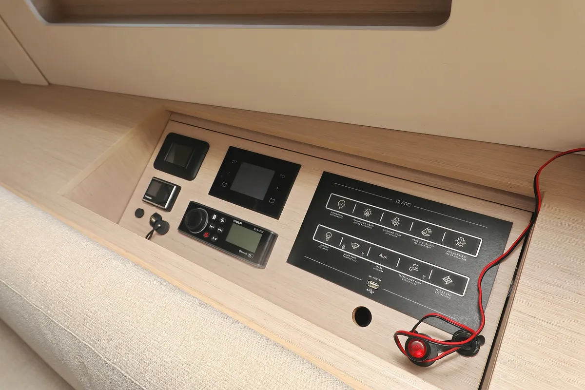 Salon of Lambda, a Beneteau Oceanis 46.1 sailboat at Grad Trogir, Croatia