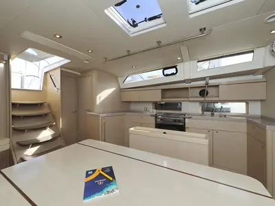 Galley of Lambda, a Beneteau Oceanis 46.1 sailboat at Grad Trogir, Croatia