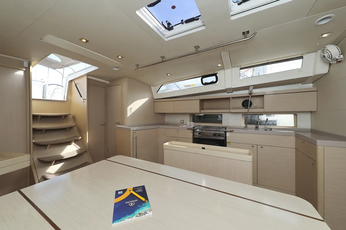 Galley of Lambda, a Beneteau Oceanis 46.1 sailboat at Grad Trogir, Croatia