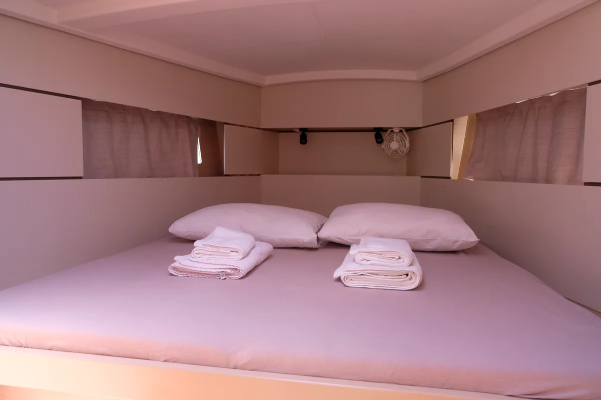 Cabin on Triton 89, a Beneteau Oceanis 38.1 sailboat at Fethiye, Turkey