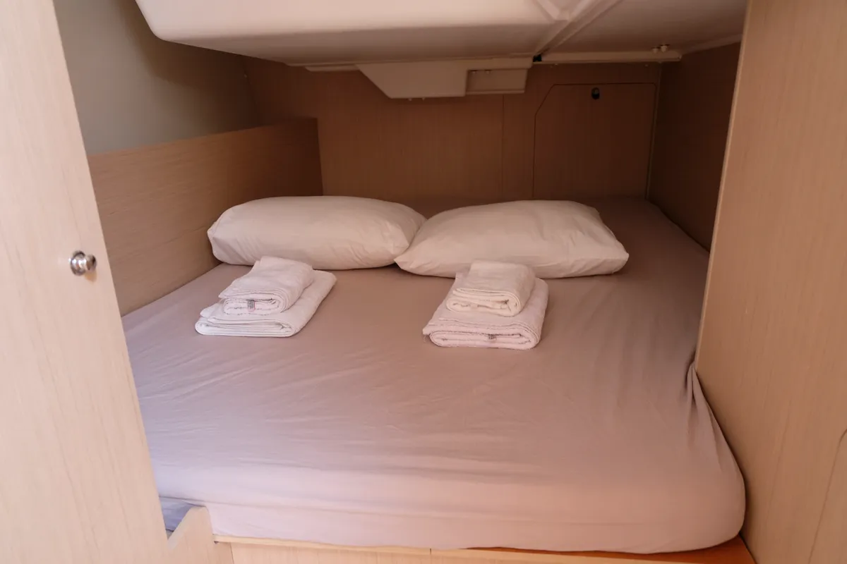 Cabin on Triton 89, a Beneteau Oceanis 38.1 sailboat at Fethiye, Turkey