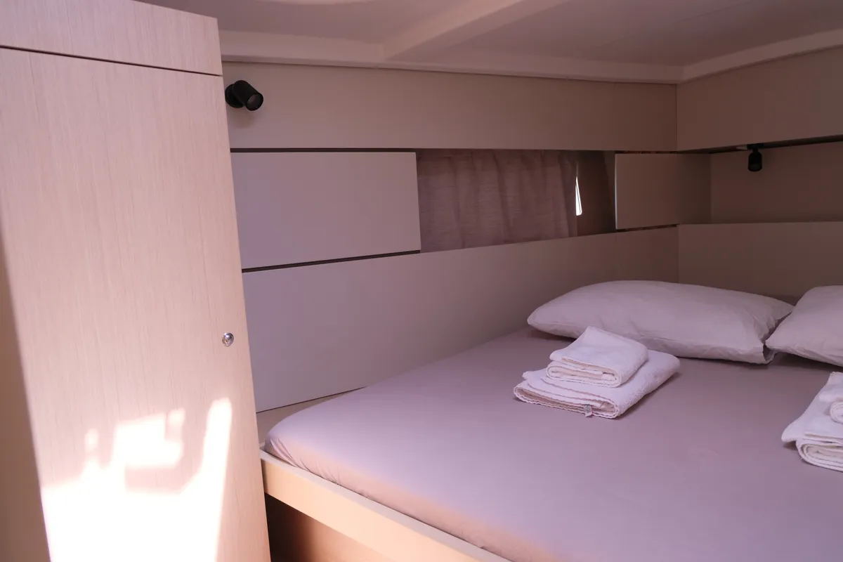 Cabin on Triton 89, a Beneteau Oceanis 38.1 sailboat at Fethiye, Turkey
