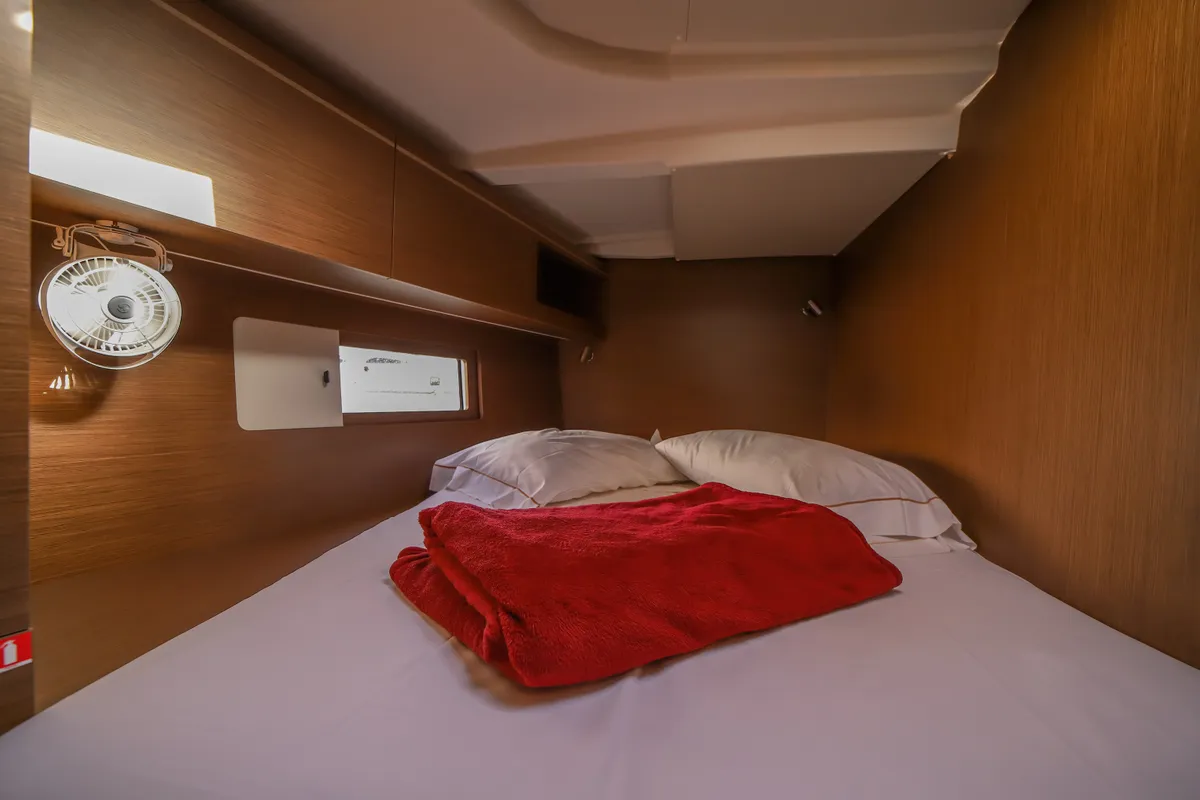 Cabin on Artemide, a Beneteau Oceanis 51.1 sailboat at Olbia, Italy