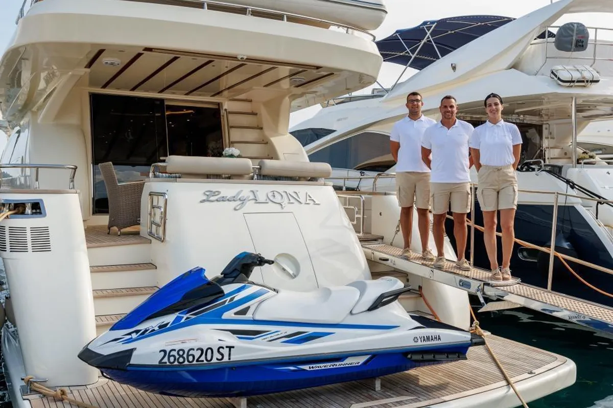 Lady Lona, a Amer 86 motor yacht at Seget Donji, Croatia