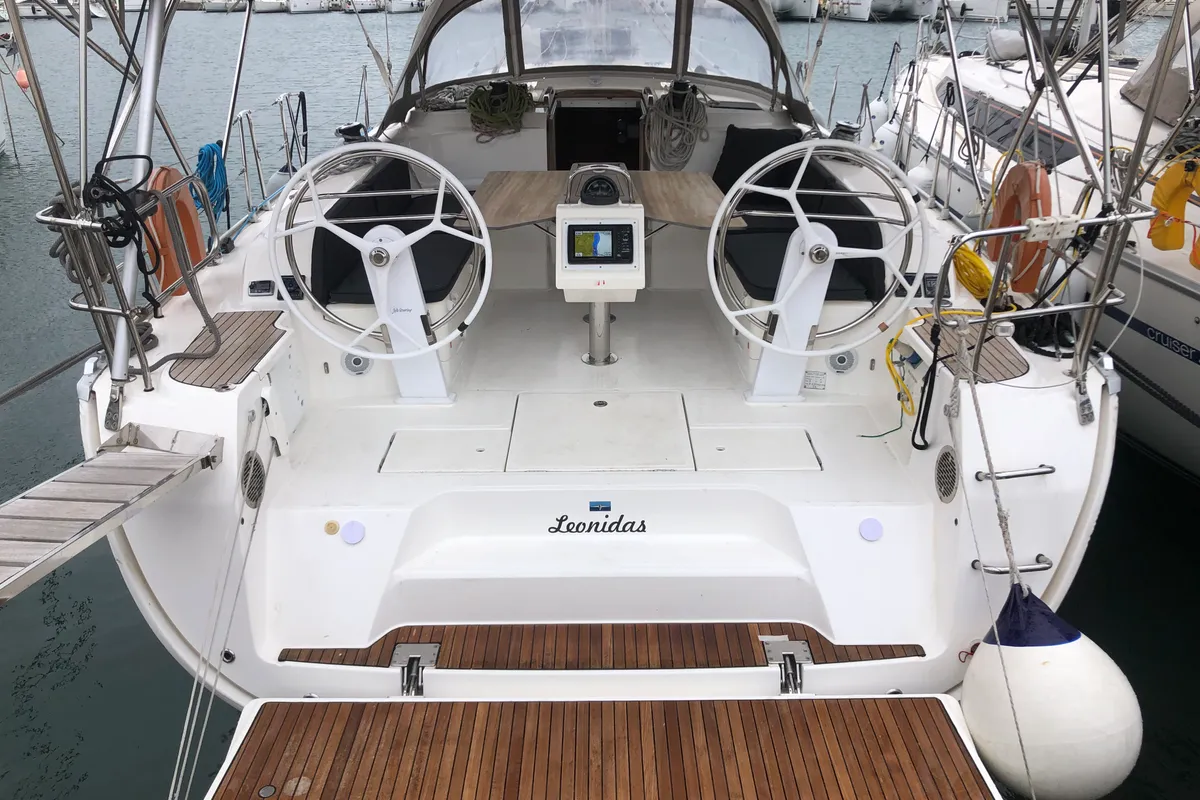 Leonidas, a Bavaria Cruiser 46 sailboat at Municipal Unit of Lefkada, Greece