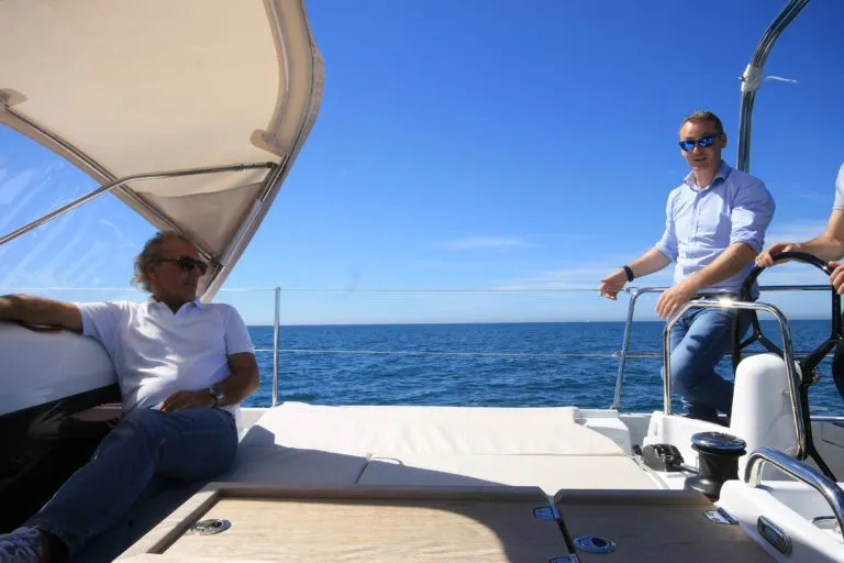 Deck of Ondeck, a Jeanneau Sun Odyssey 440 sailboat at Athens, Greece