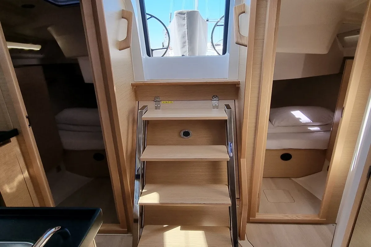 Salon of Larod, a Hanse 348 sailboat at Pula, Croatia