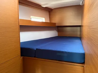 Cabin on Poseidon, a Jeanneau Sun Odyssey 490 sailboat at Grad Biograd na Moru, Croatia