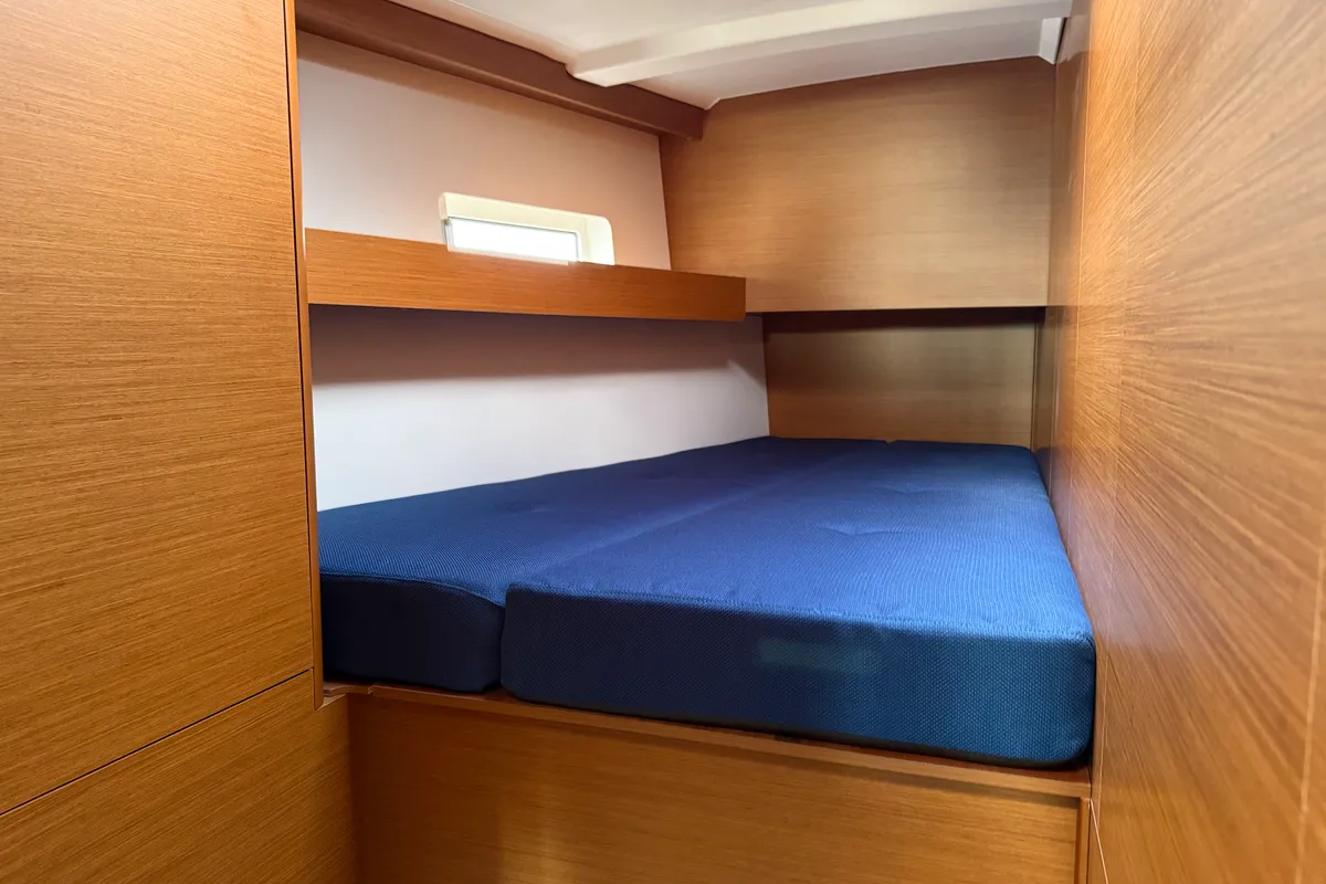 Cabin on Poseidon, a Jeanneau Sun Odyssey 490 sailboat at Grad Biograd na Moru, Croatia