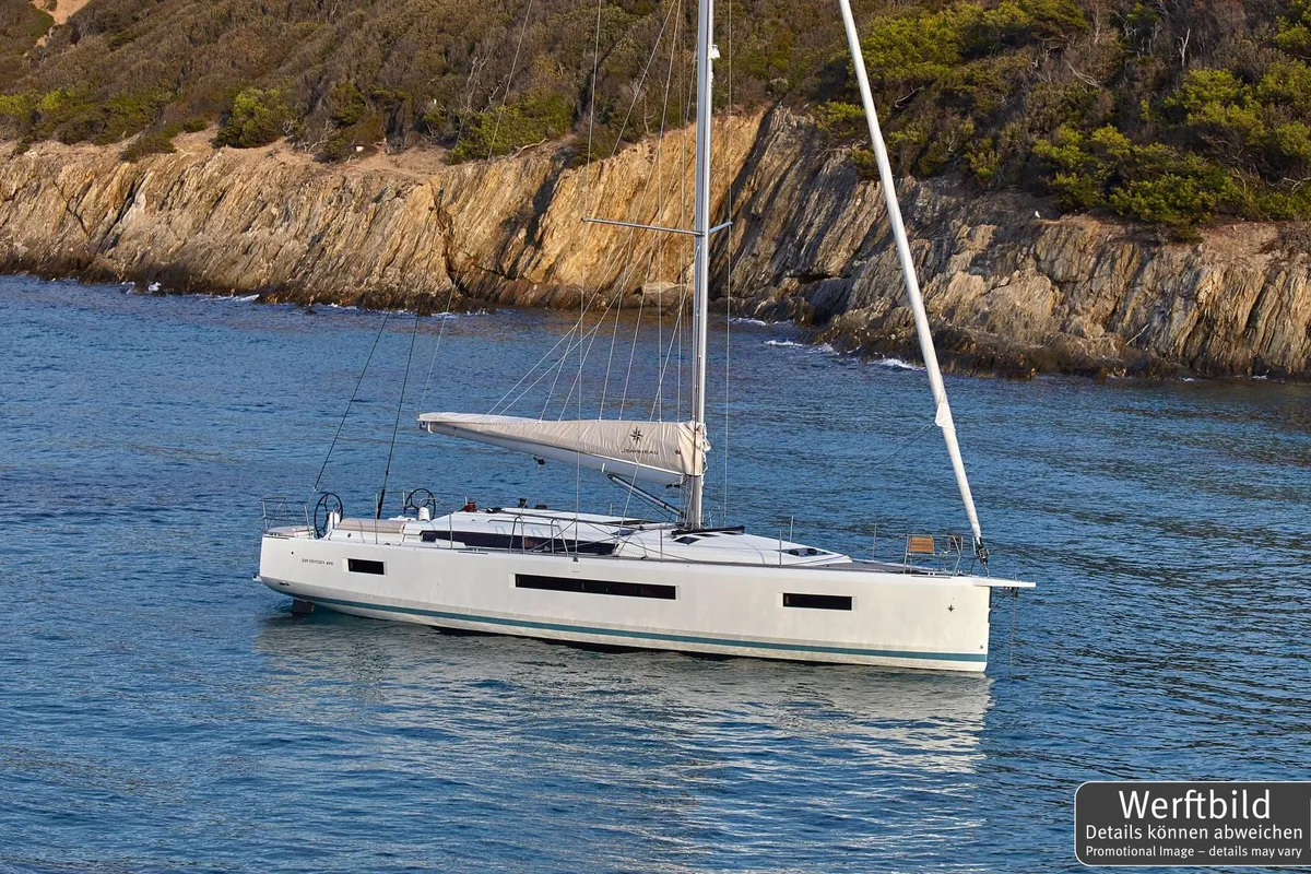 Exterior view of Poseidon, a Jeanneau Sun Odyssey 490 sailboat at Grad Biograd na Moru, Croatia