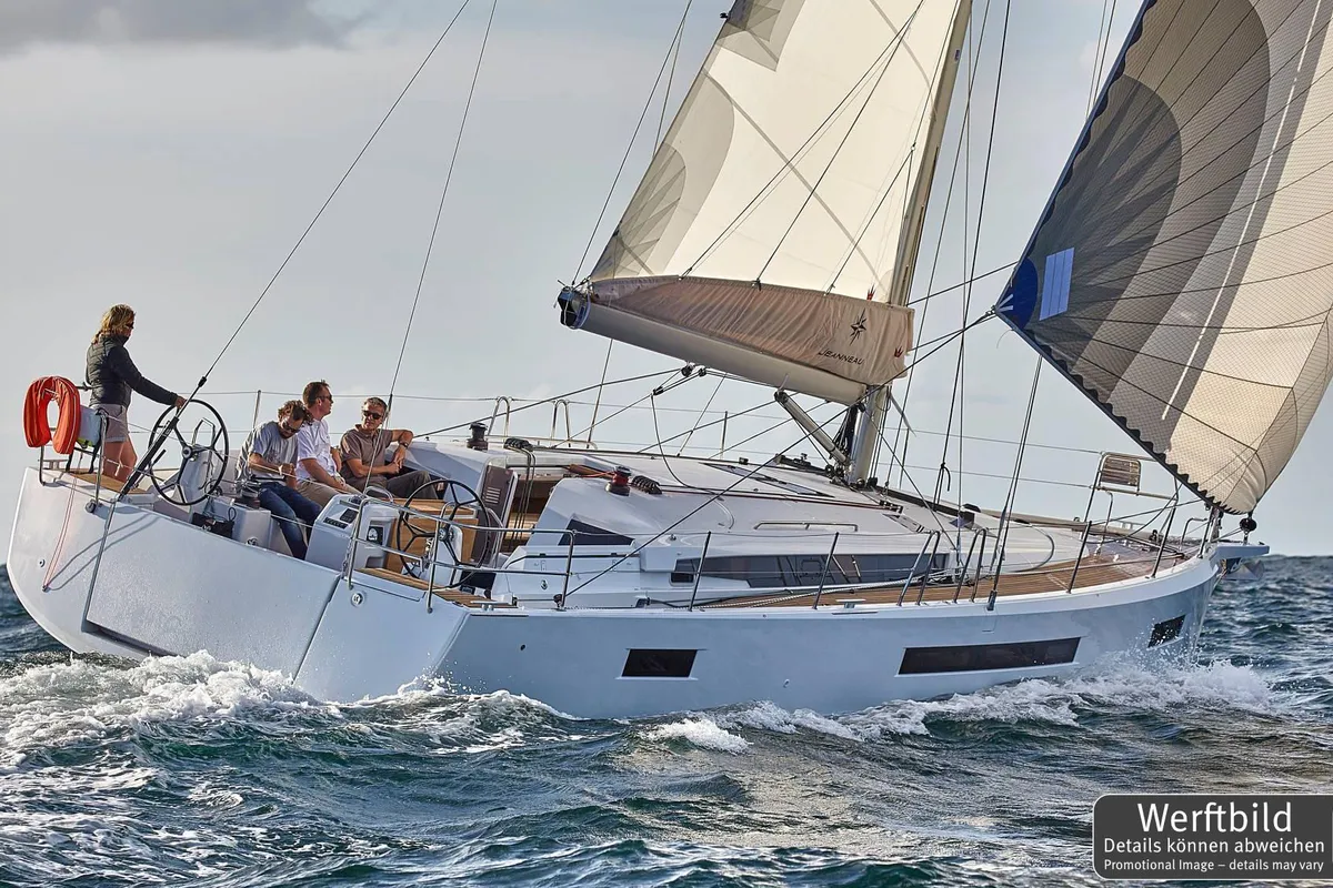 Exterior view of Poseidon, a Jeanneau Sun Odyssey 490 sailboat at Grad Biograd na Moru, Croatia