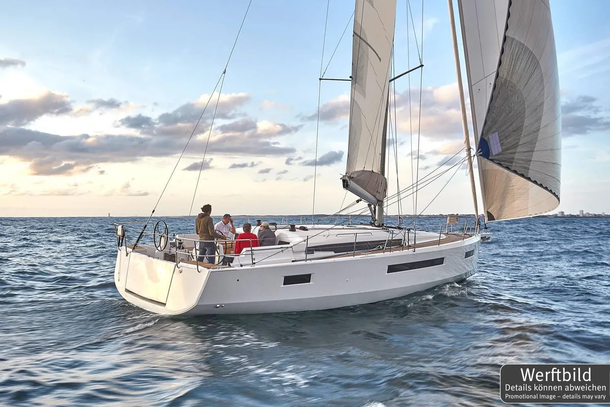 Exterior view of Poseidon, a Jeanneau Sun Odyssey 490 sailboat at Grad Biograd na Moru, Croatia