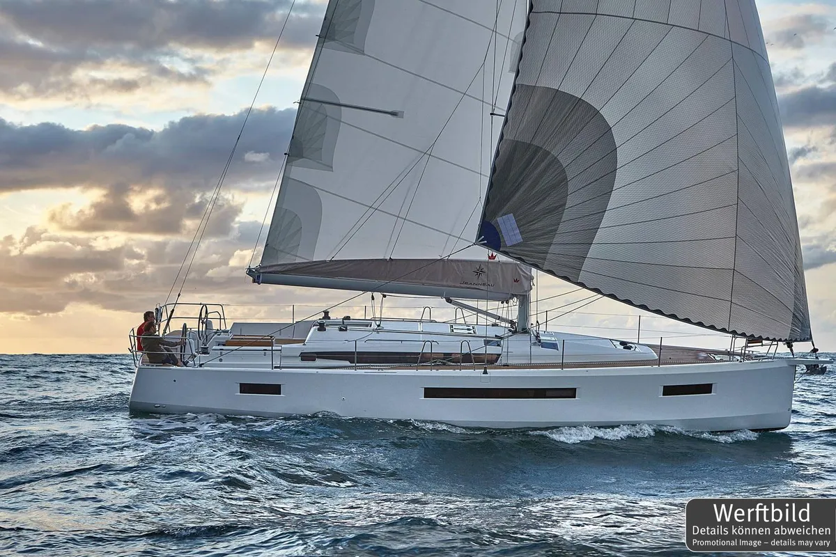 Exterior view of Poseidon, a Jeanneau Sun Odyssey 490 sailboat at Grad Biograd na Moru, Croatia