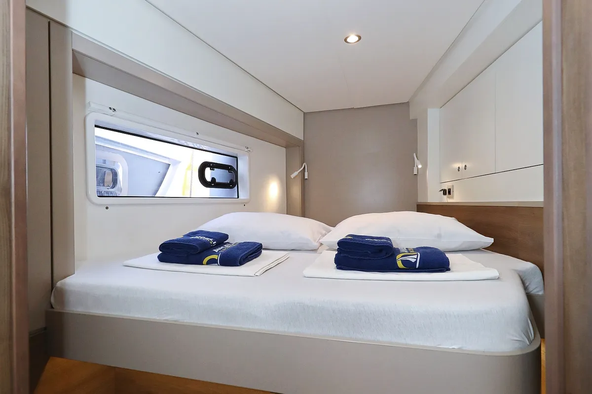 Cabin on Aurora, a Bali 4.2 catamaran at Grad Vodice, Croatia