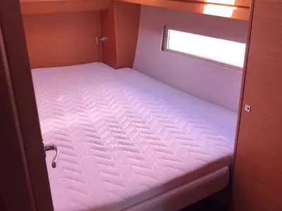 Cabin on Briseide, a Dufour 470 sailboat at Cagliari, Italy