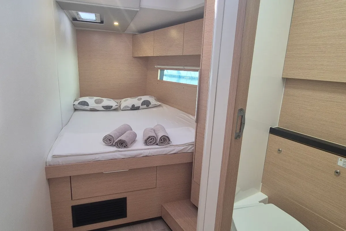 Cabin on Kille, a Hanse 510 sailboat at Fethiye, Turkey