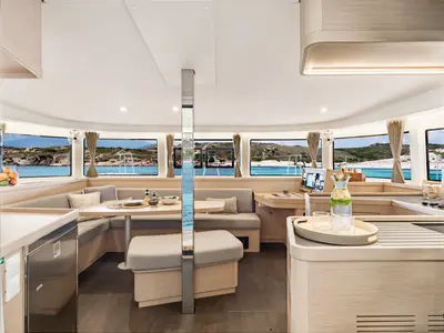 Salon of BYC SALVADOR, a Lagoon 42 catamaran at Angra dos Reis, Brazil