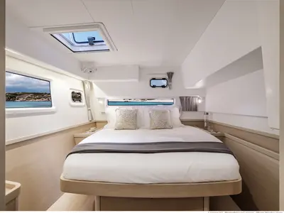 Cabin on BYC SALVADOR, a Lagoon 42 catamaran at Angra dos Reis, Brazil