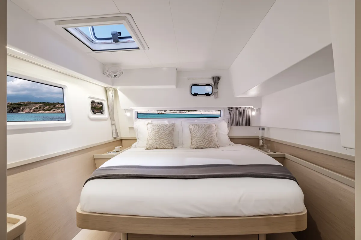 Cabin on BYC SALVADOR, a Lagoon 42 catamaran at Angra dos Reis, Brazil