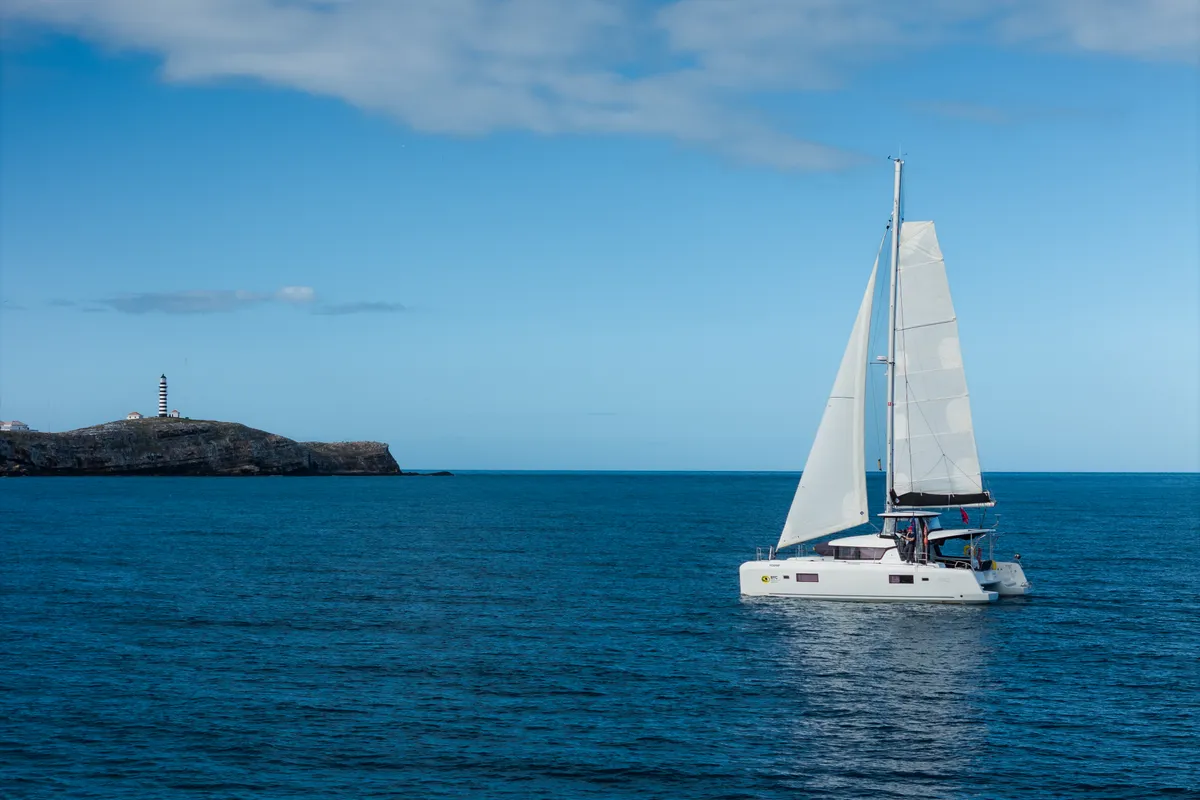 Exterior view of BYC SALVADOR, a Lagoon 42 catamaran at Angra dos Reis, Brazil